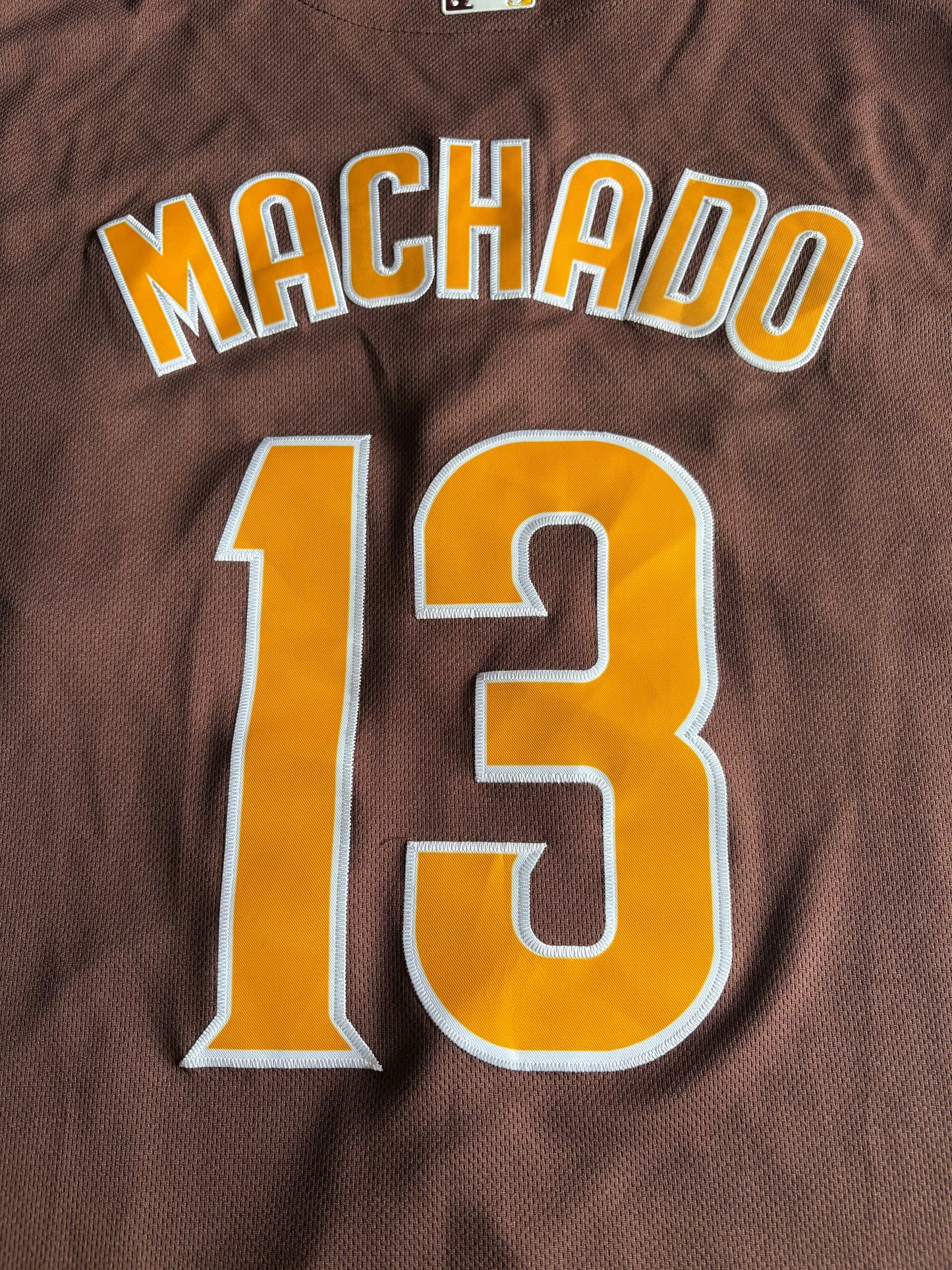 San Diego Padres MLB Baseball Shirt Large Machado 13 Brown