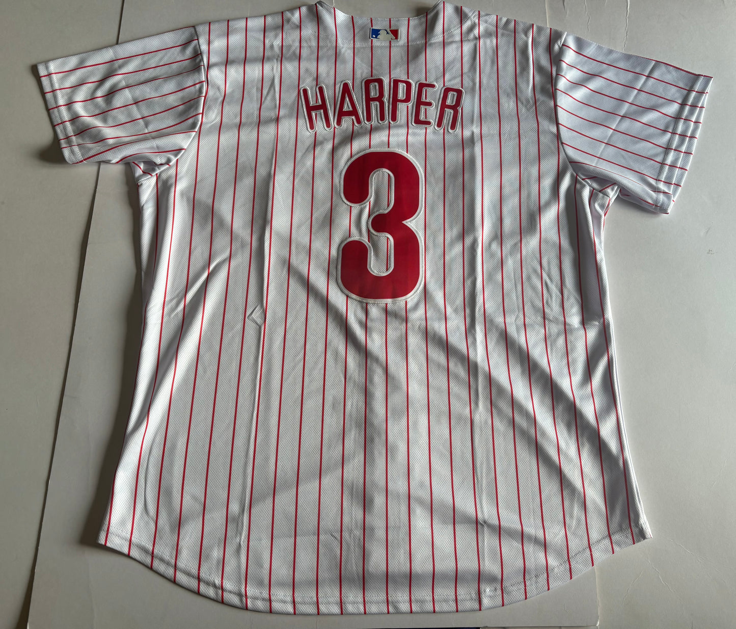 Philadelphia Phillies Harper MLB Baseball Shirt Pinstripe Red 3 Large