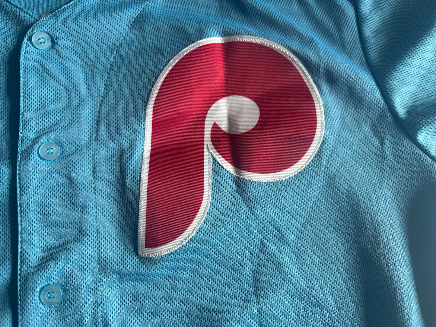 Philadelphia Phillies Harper MLB Baseball Shirt Blue 3 Large