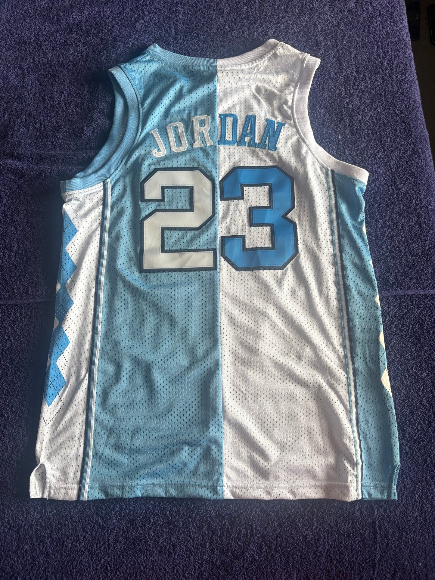 Retro Throwback NCAA Basketball Vest Large North Carolina Tar Heels 23 Jordan 1/2 & 12