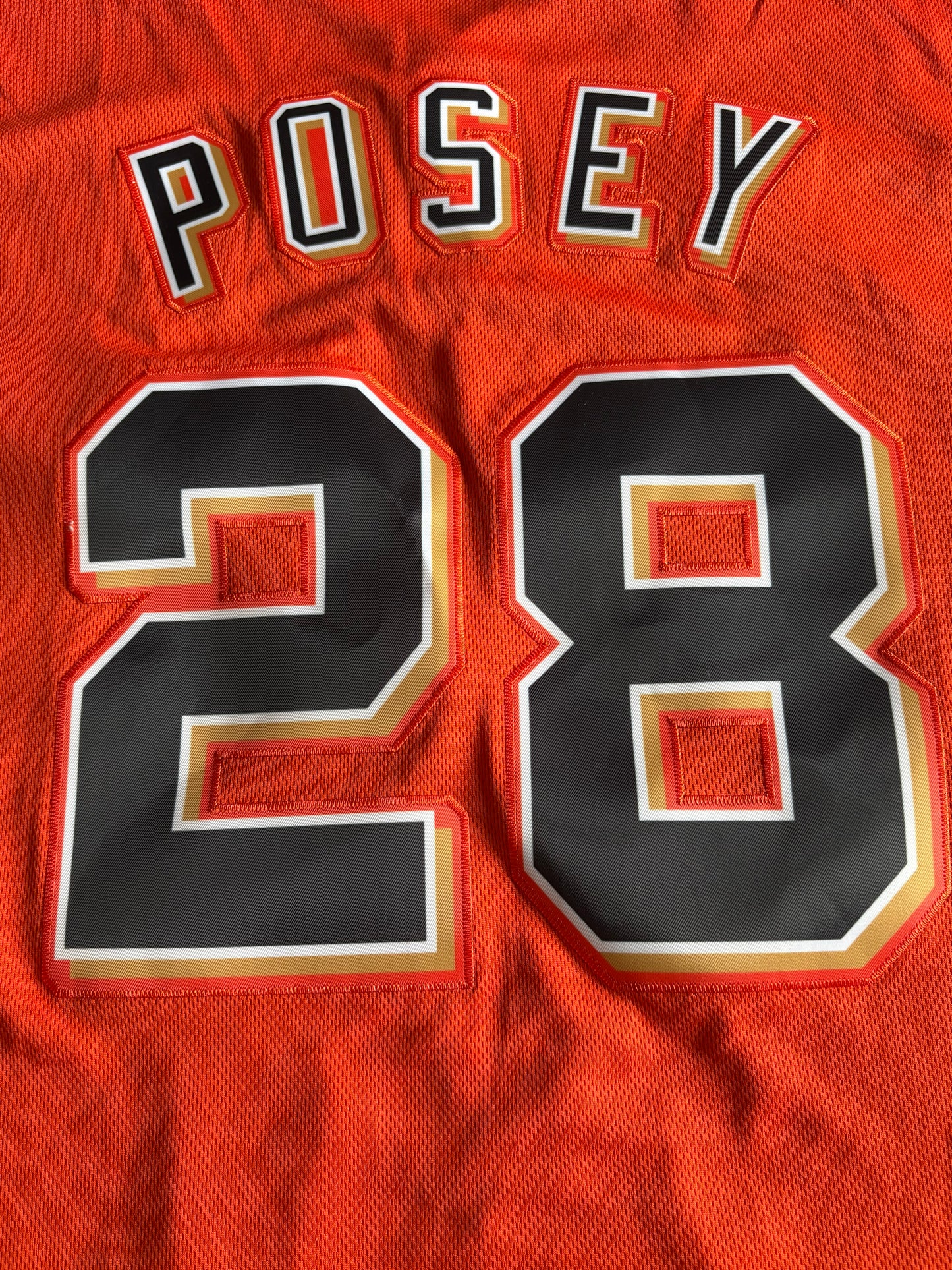 San Francisco Giants MLB Baseball Shirt Posey 28 XL Orange