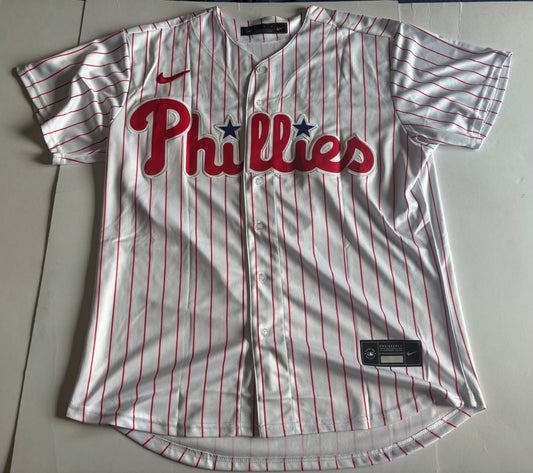 Philadelphia Phillies Harper MLB Baseball Shirt Pinstripe Red 3 Large