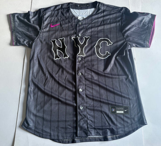 New York Mets MLB Baseball Shirt Large Lindor Grey 12