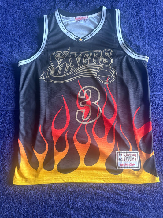 Philadelphian76ers NBA HardWood Classics Basketball Vest Large Iverson 3