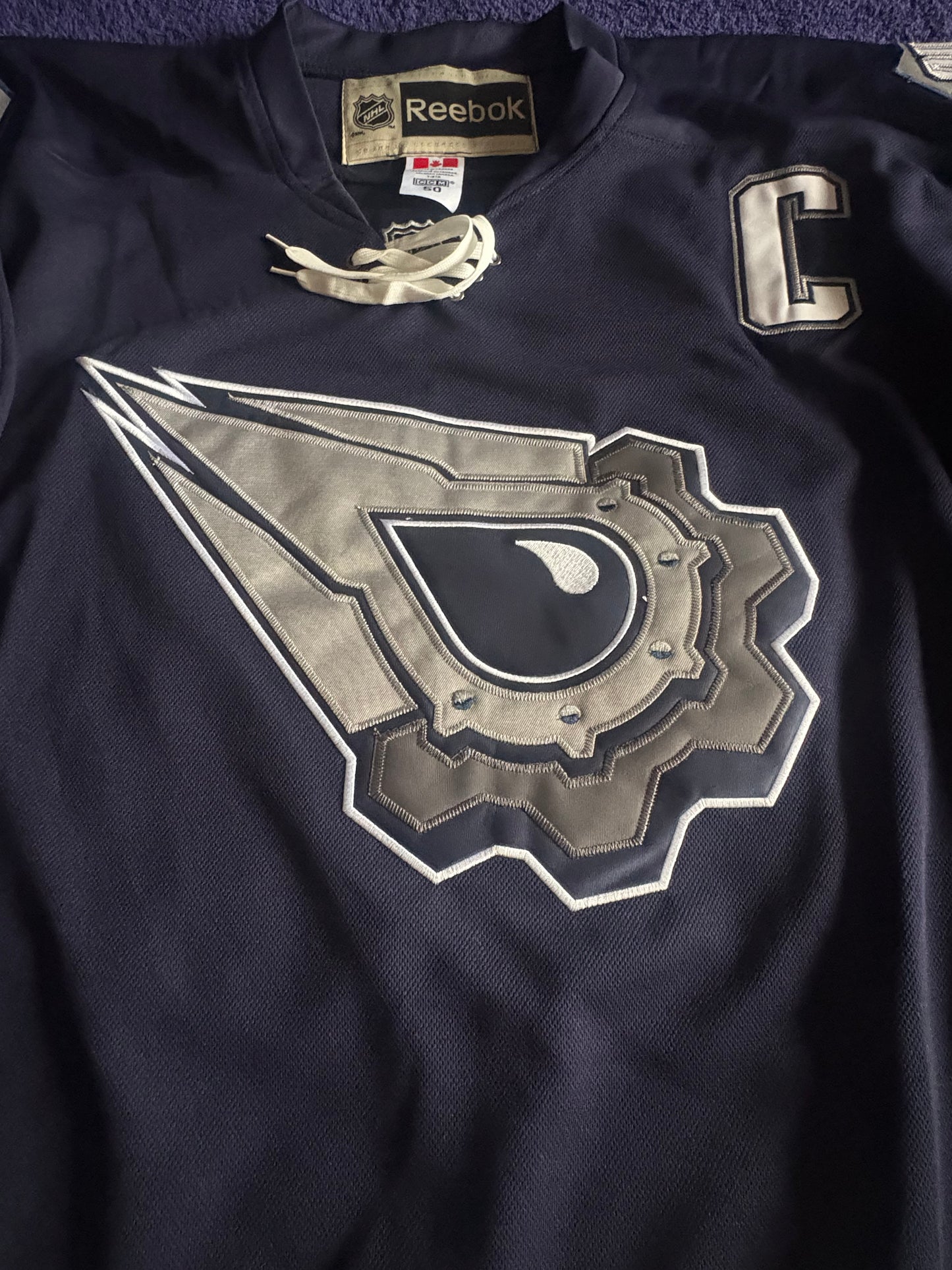 CCM Reebok Edmonton Oilers NHL Shirt Size 50 Mcdavid 97 C