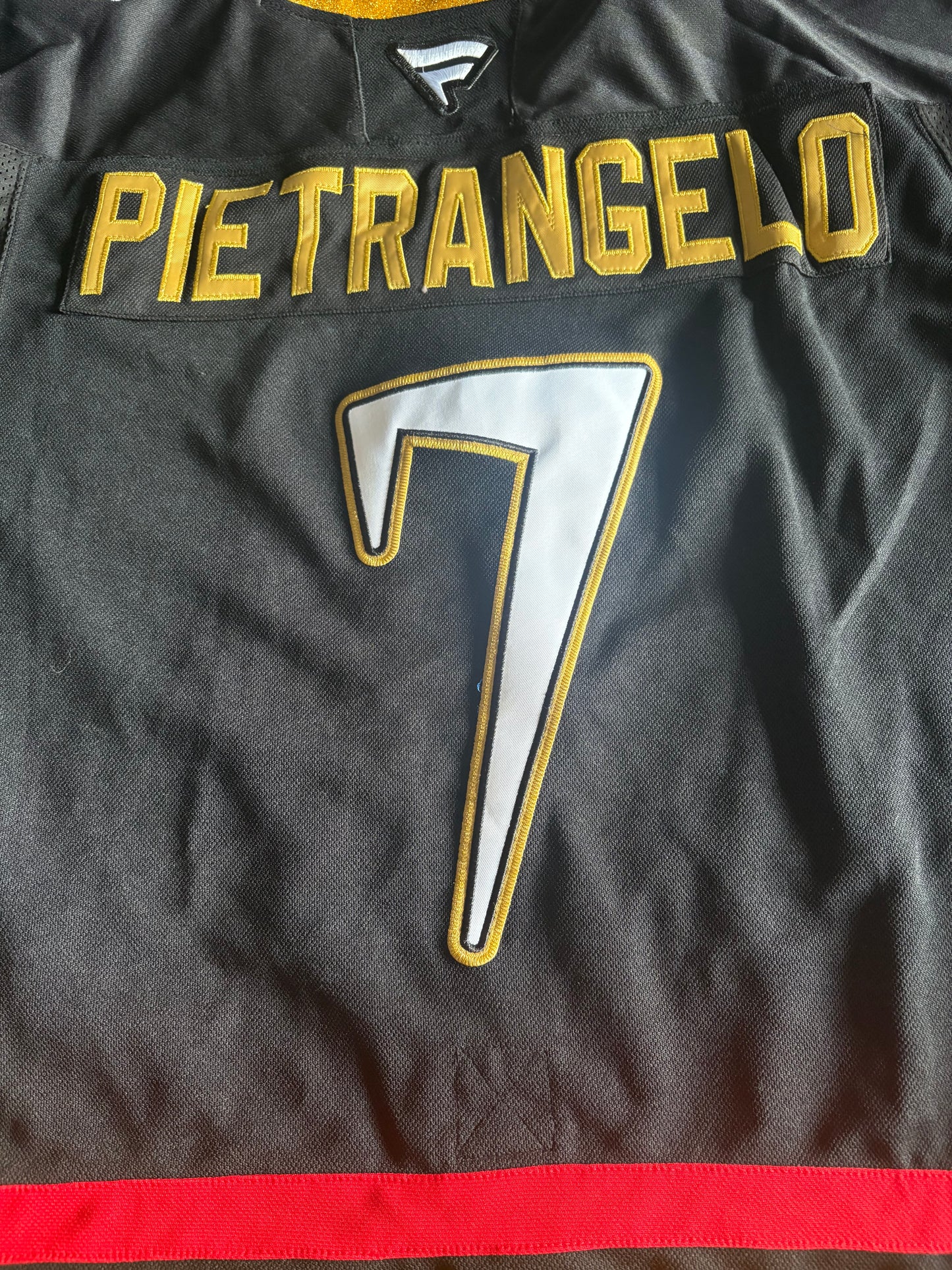 Las Vegas Golden Knights NHL Shirt Size 52 Black Pietrangelo 7