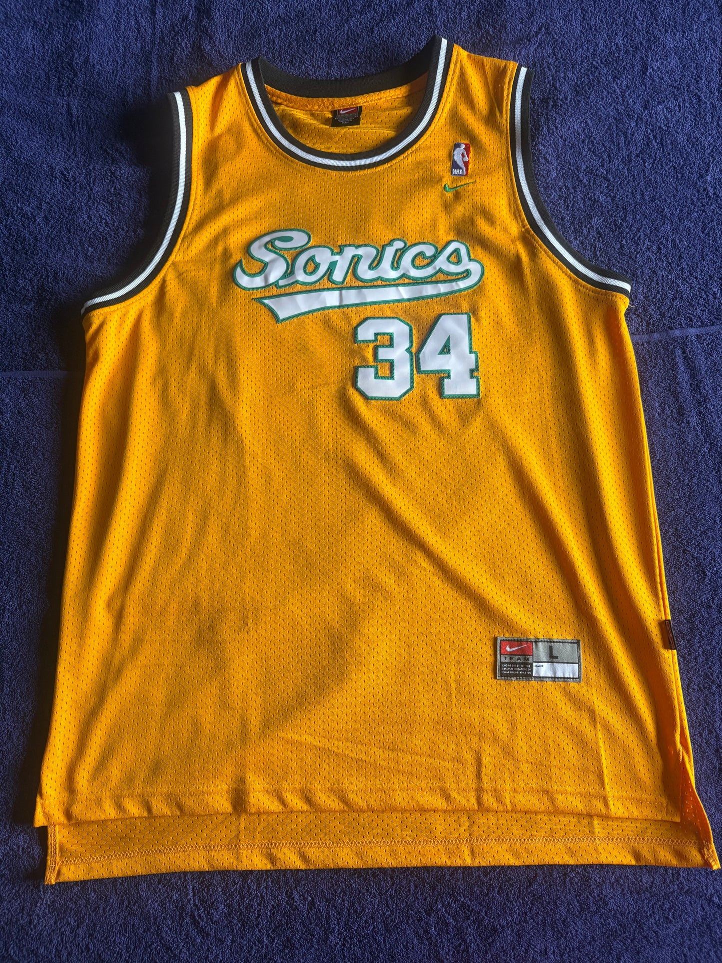 Seattle SuperSonics NBA Throwback Retro Basketball Vest Large Allen 34