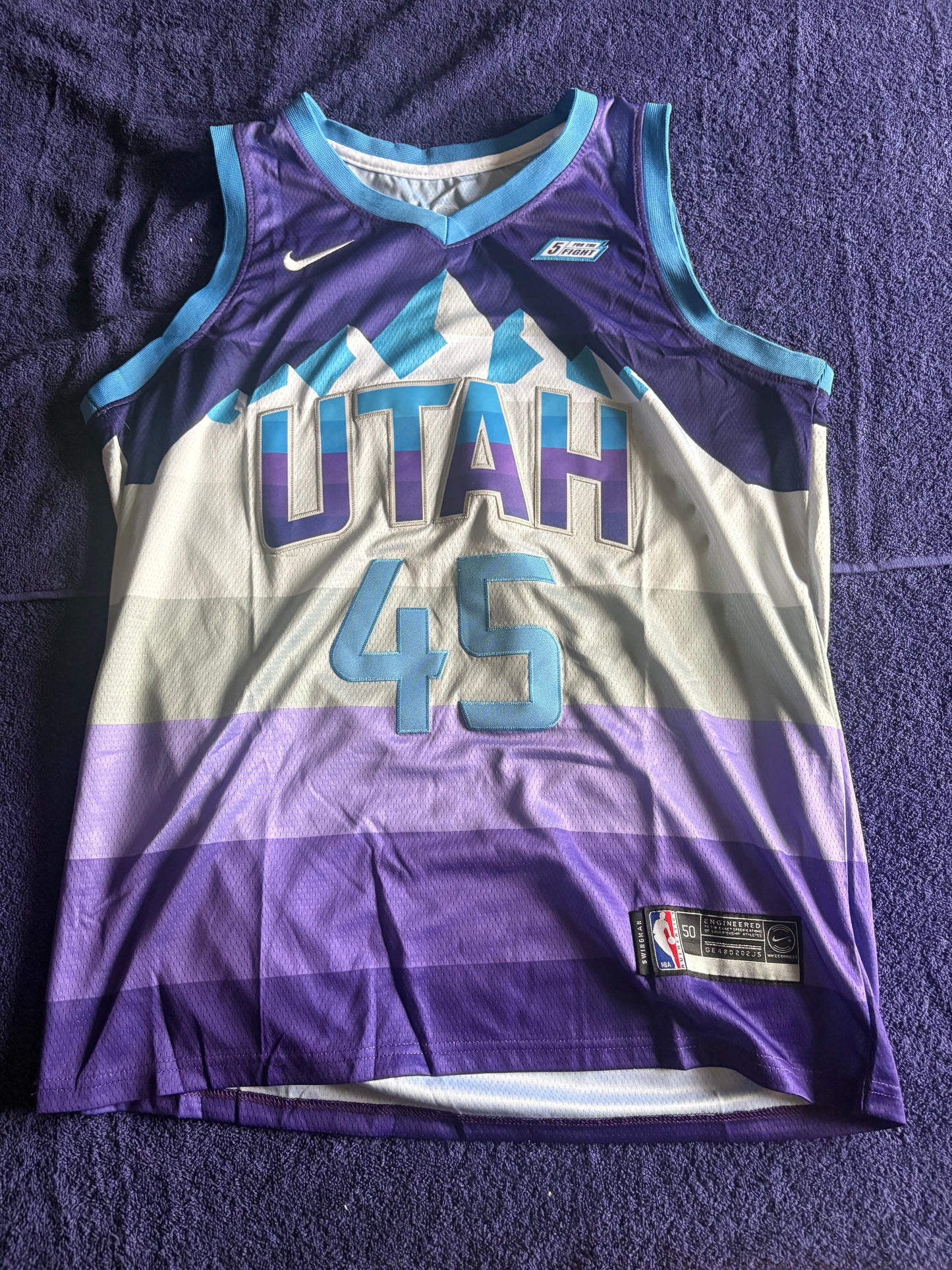 Utah Jazz Fan NBA Basketball Vest Size 50 Mitchell 45