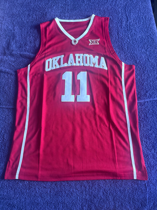 Retro Throwback NCAA Basketball Vest Large Oklahoma Sooners 11 Young