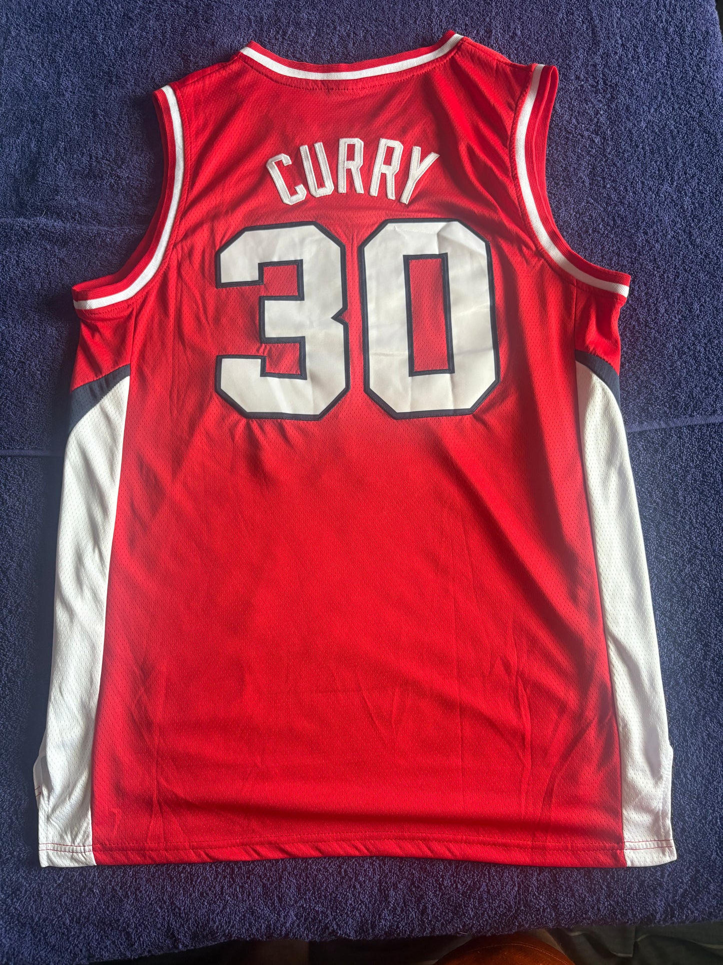 Retro Throwback NCAA Basketball Vest Large Davidson 30 Curry