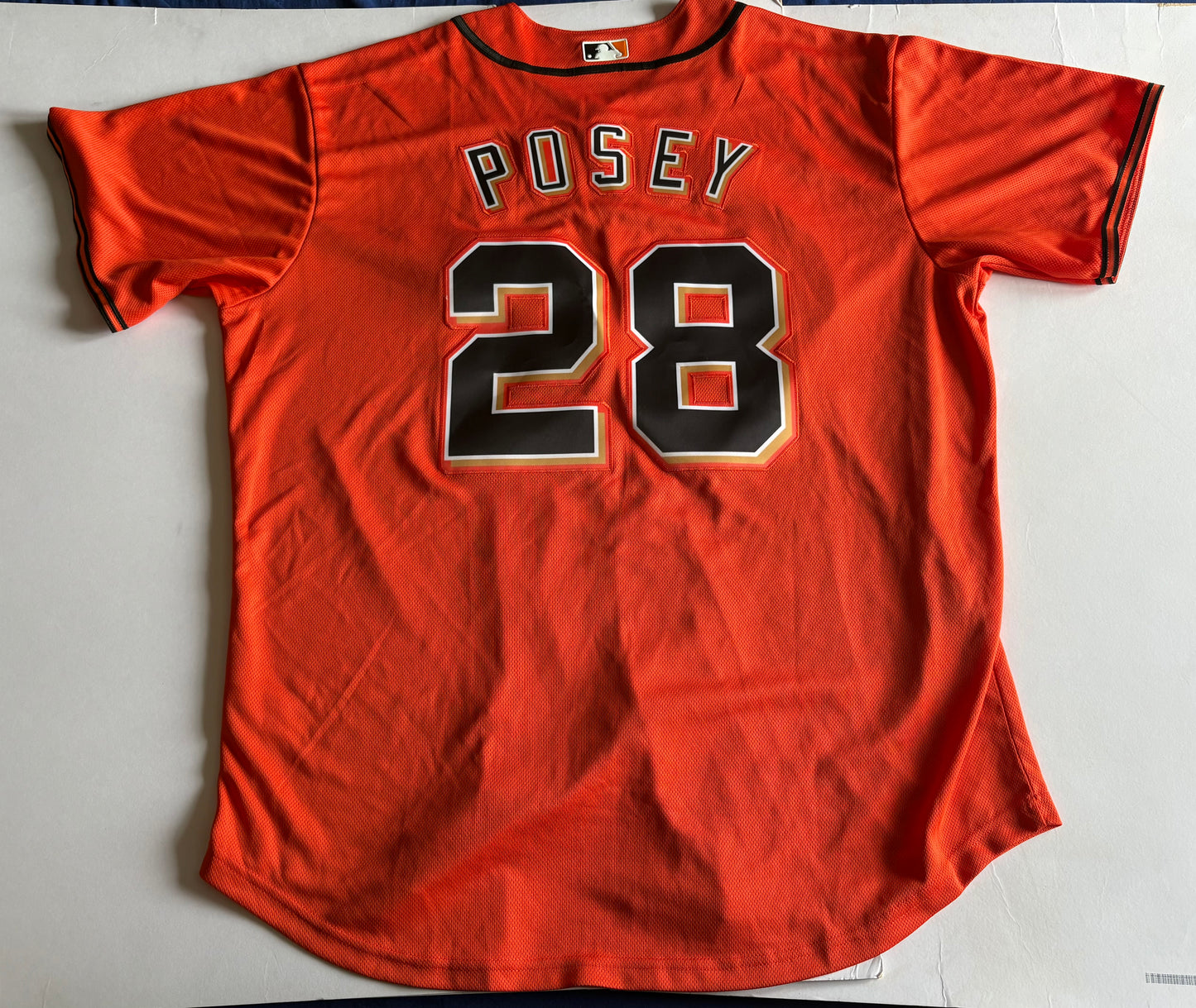 San Francisco Giants MLB Baseball Shirt Posey 28 XL Orange