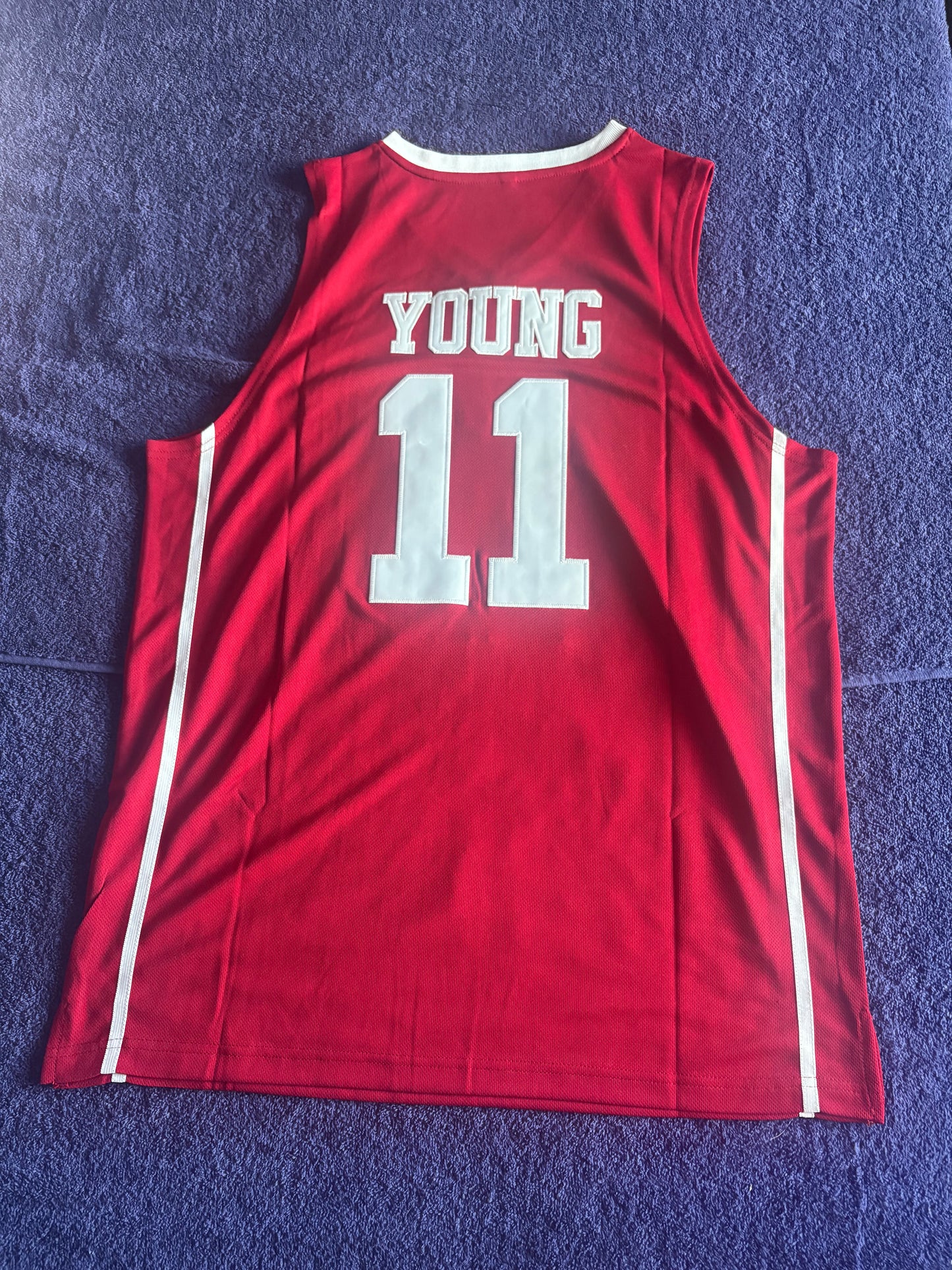 Retro Throwback NCAA Basketball Vest Large Oklahoma Sooners 11 Young