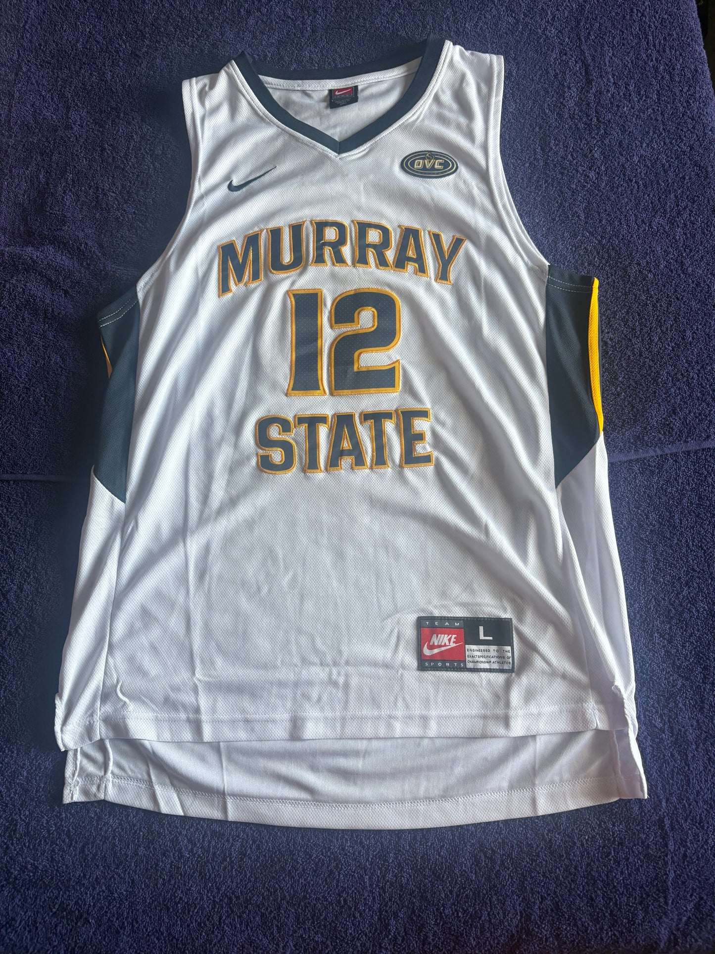 Retro Throwback NCAA Basketball Vest Large Murray State 12 Morant