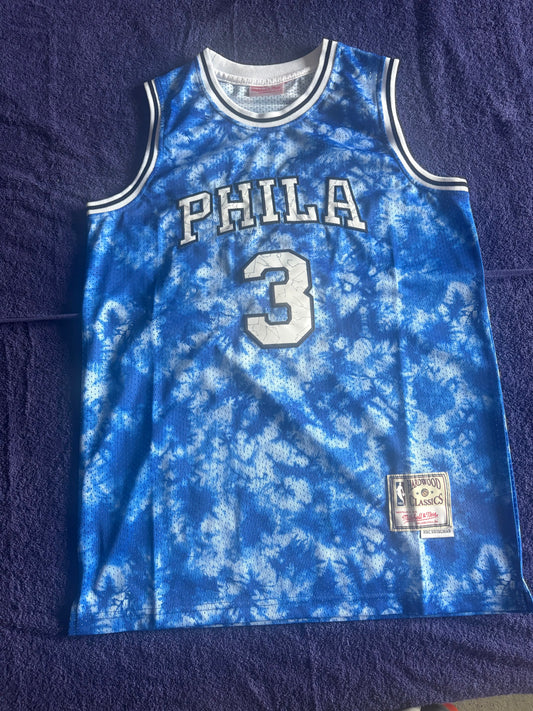 Philadelphian76ers NBA HardWood Classics Basketball Vest Large Iverson 3