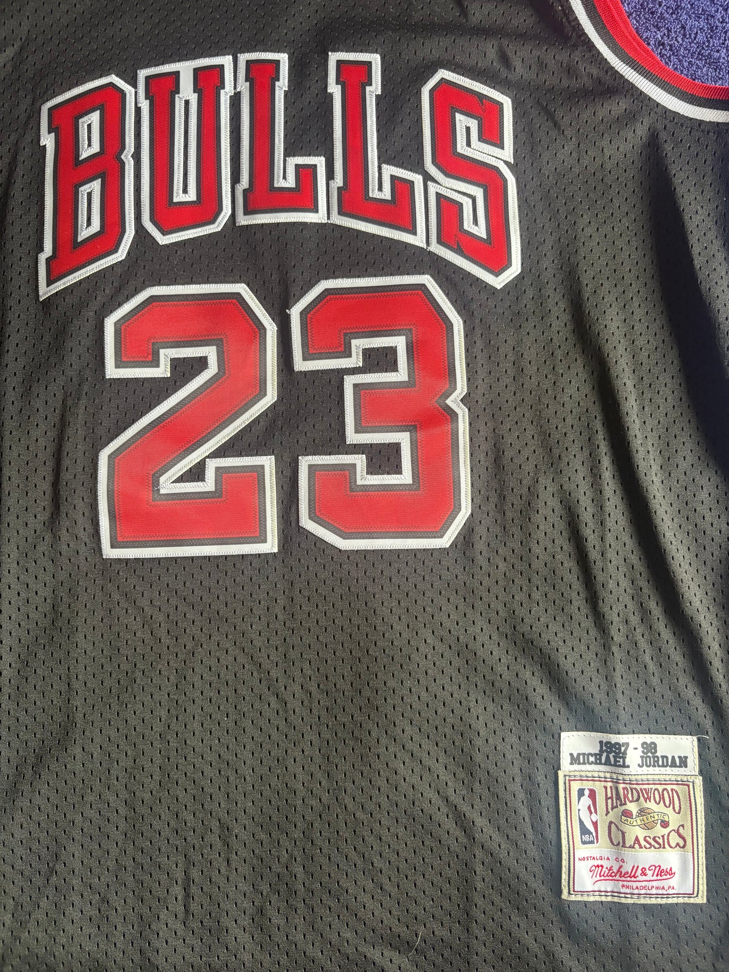 Chicago Bulls M&N NBA HardWood Classics Basketball Vest Large Jordan 23
