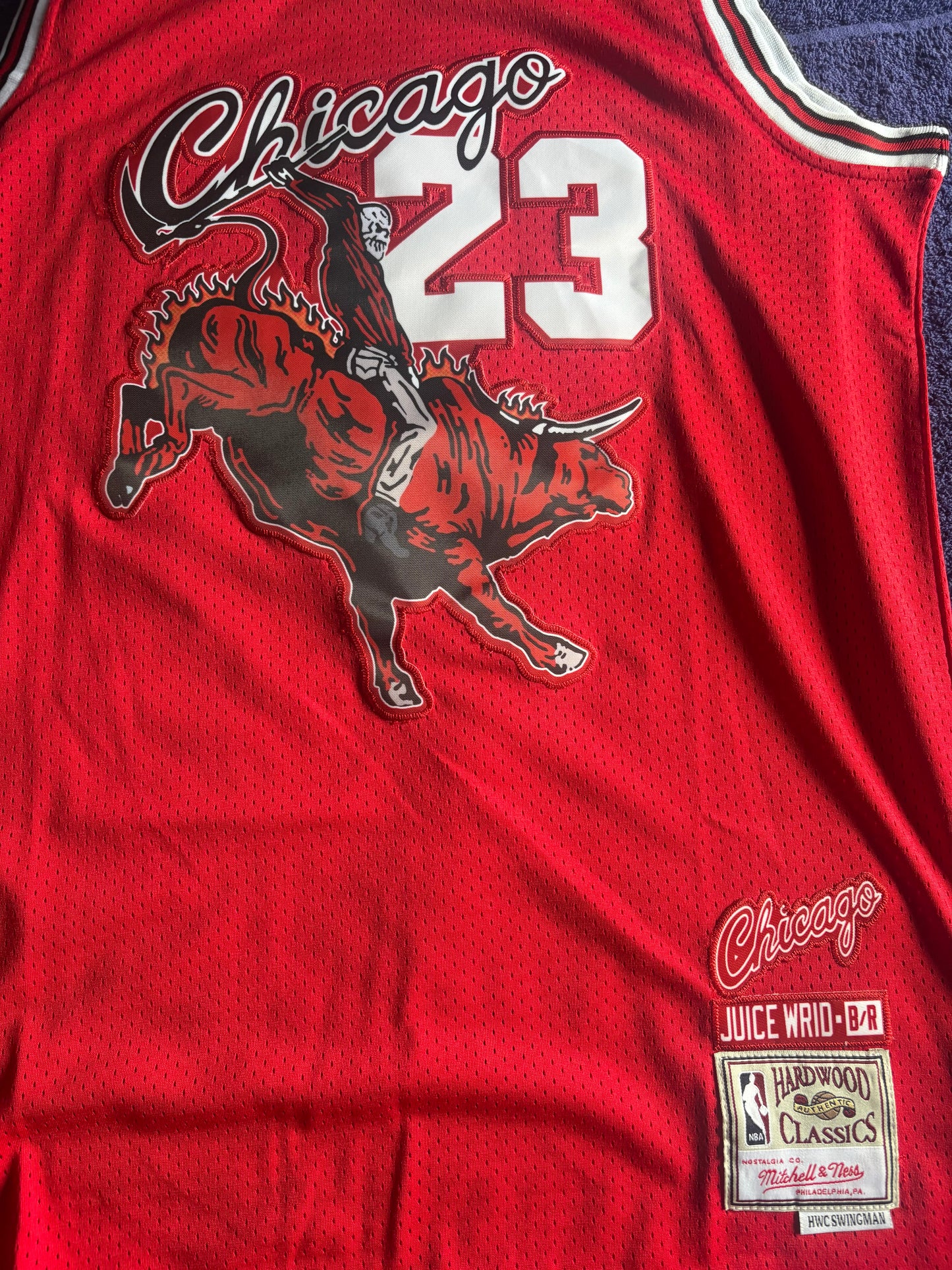Chicago Bulls M&N NBA HardWood Classics Basketball Vest Large Jordan 23
