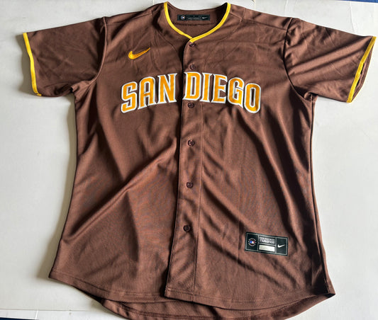 San Diego Padres MLB Baseball Shirt Large Machado 13 Brown