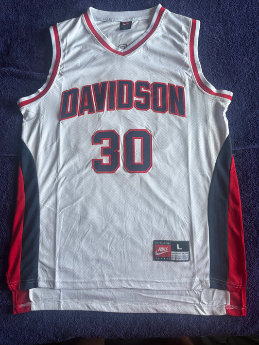 Retro Throwback NCAA Basketball Vest Large Davidson 30 Curry