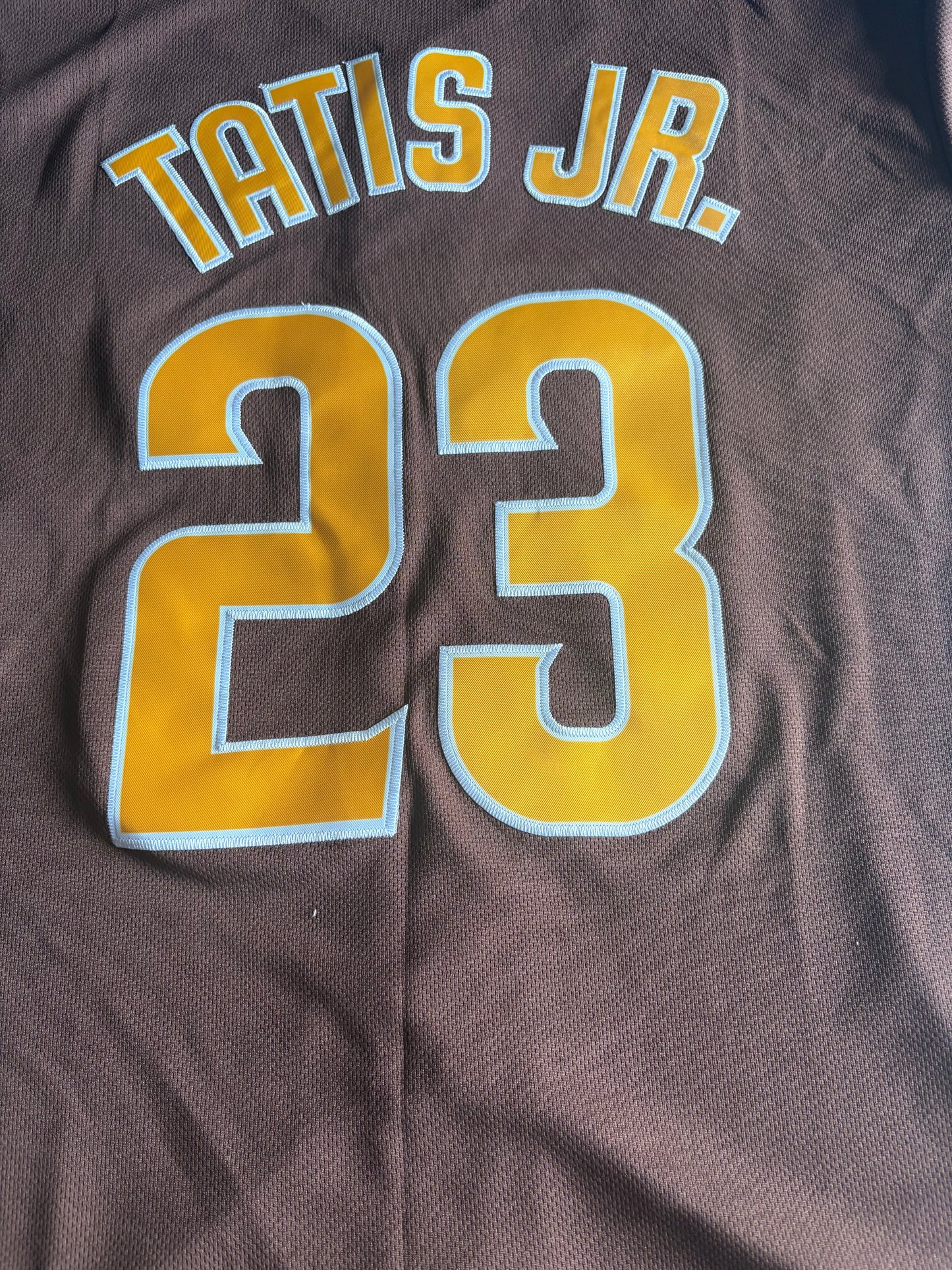 San Diego Padres MLB Baseball Shirt Large Brown Tatis Jr 23