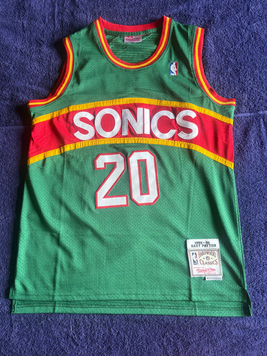 Seattle SuperSonics M&N NBA HardWood Classics Basketball Vest Large Payton 20