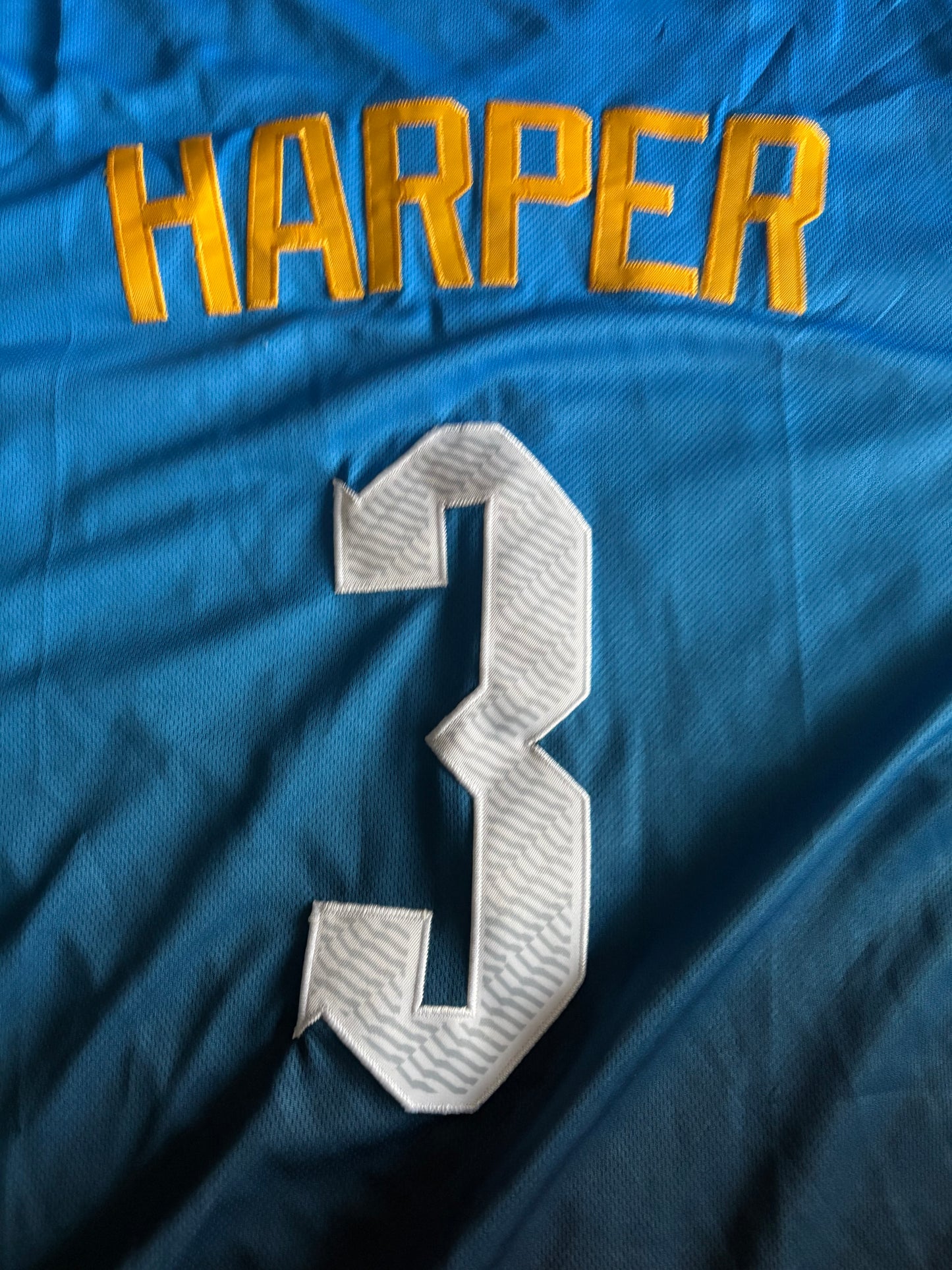 Philadelphia Phillies Harper MLB Baseball Shirt Blue 3 Large