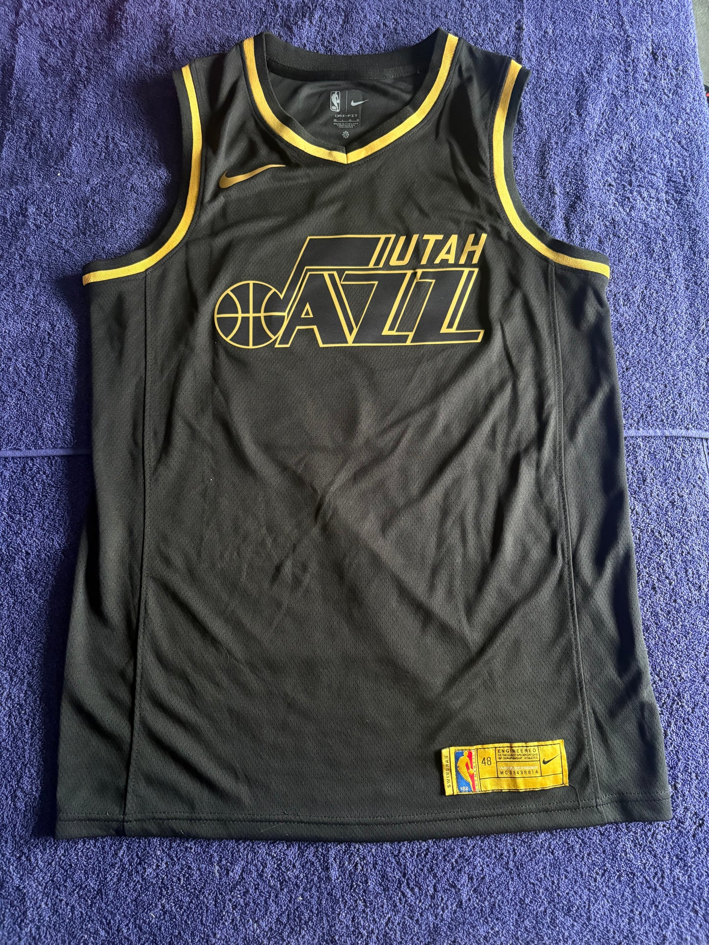 Utah Jazz Fan Retro NBA Basketball Vest Large Stockton 12