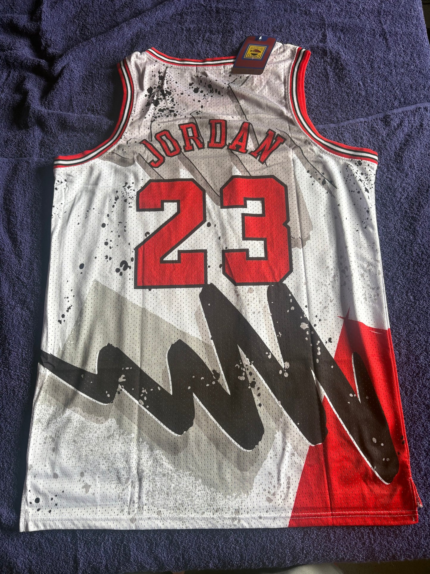 Chicago Bulls M&N NBA HardWood Classics Basketball Vest Large Jordan 23