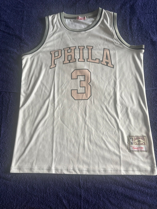 Philadelphian76ers NBA HardWood Classics Basketball Vest Large Iverson 3