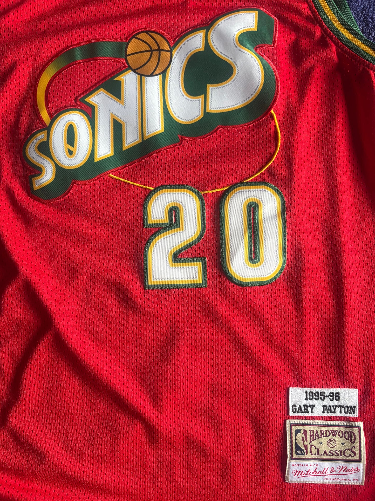 Seattle SuperSonics M&N NBA HardWood Classics Basketball Vest Large Payton 20