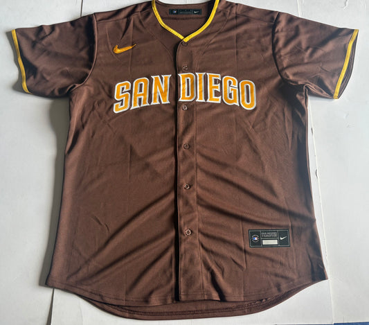 San Diego Padres MLB Baseball Shirt Large Brown Tatis Jr 23