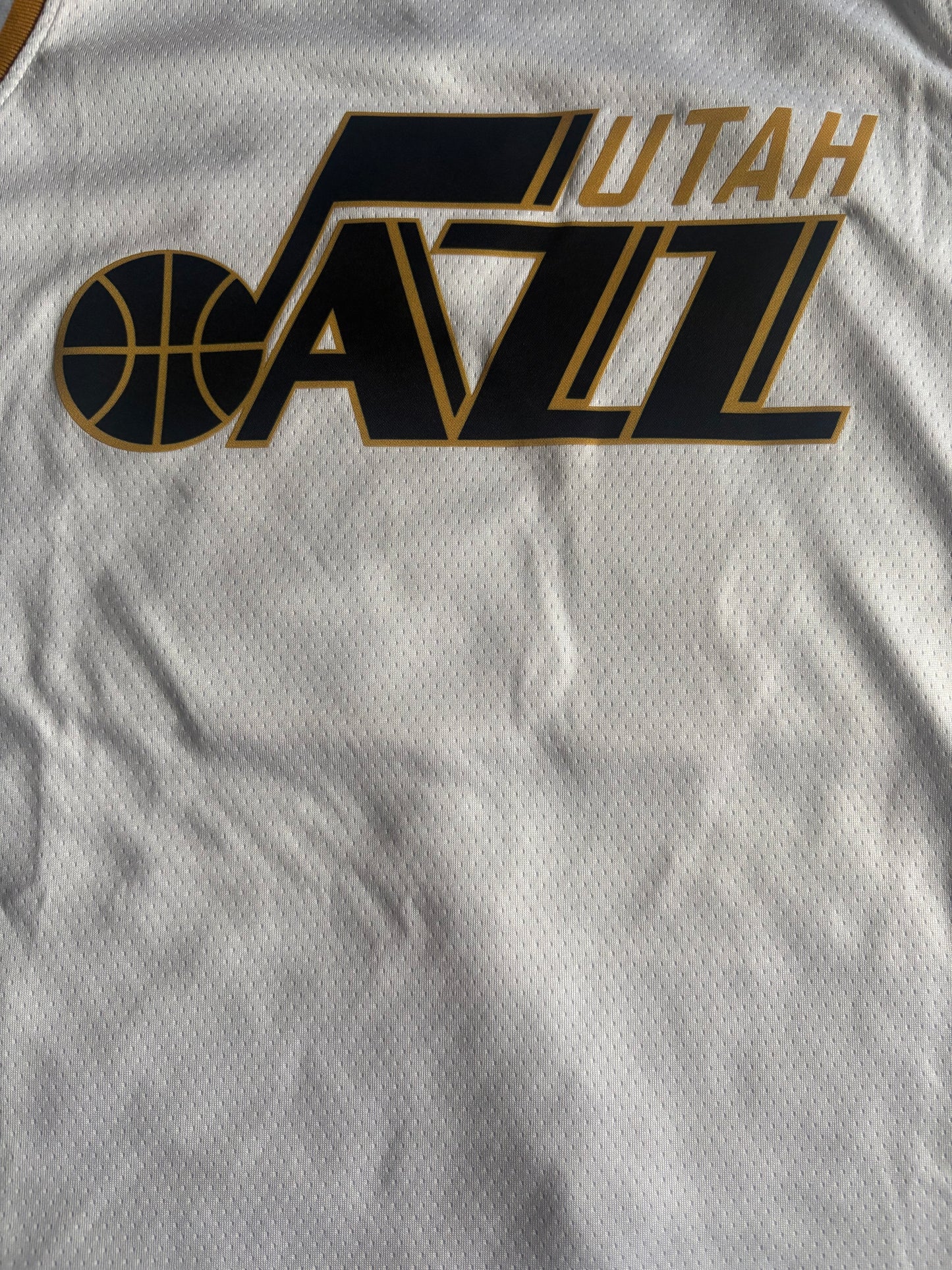 Utah Jazz Fan Retro NBA Basketball Vest Large Stockton 12