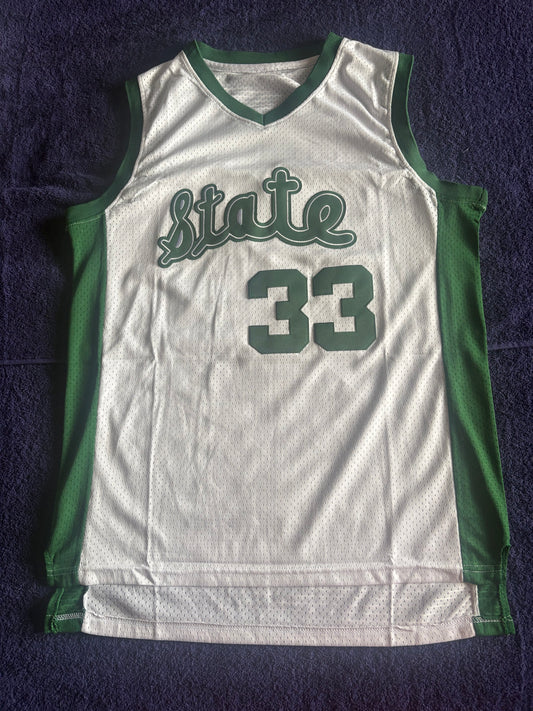 Retro Throwback NCAA Basketball Vest Large Michigan State Spartans 33 Johnson