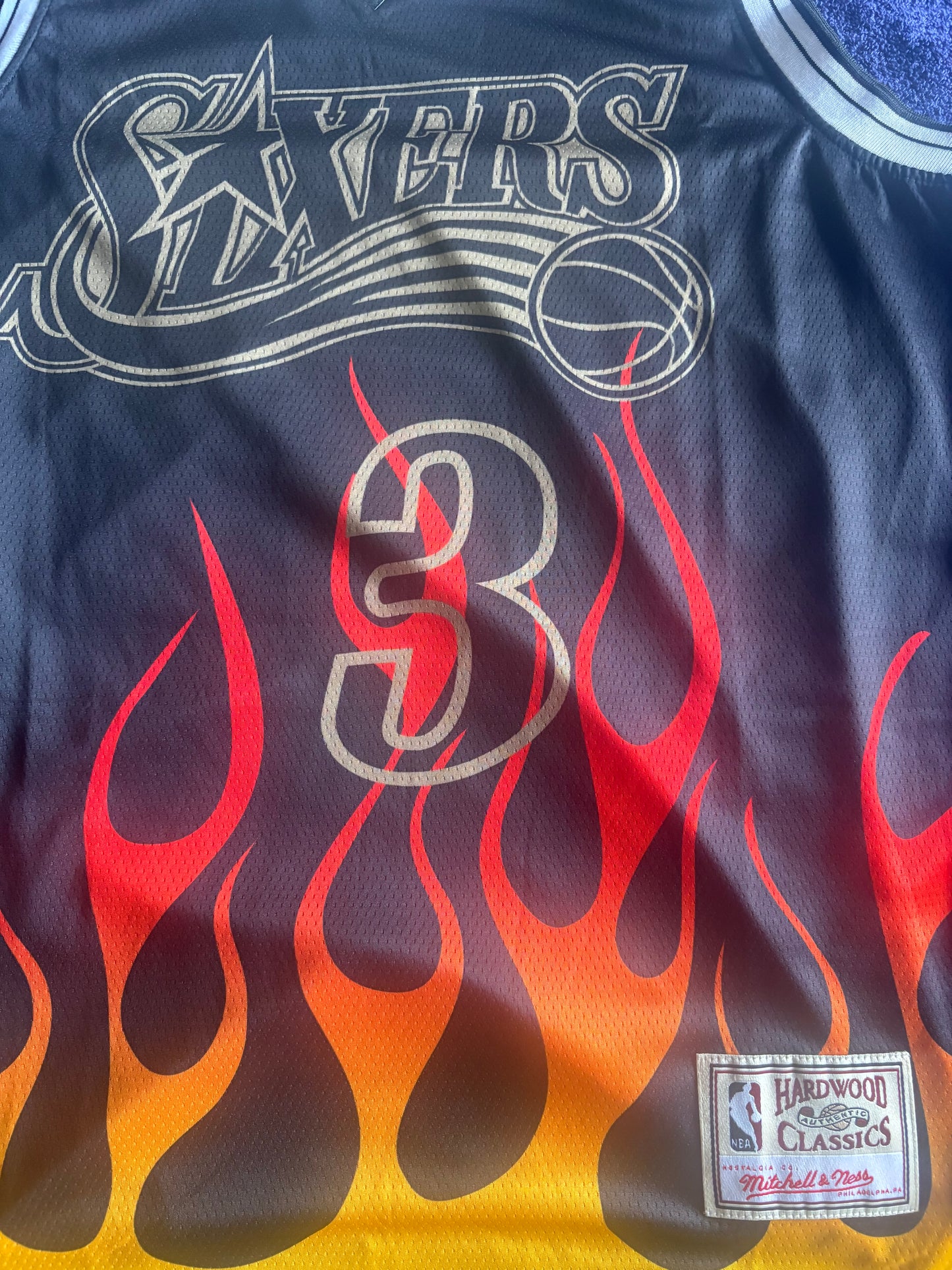 Philadelphian76ers NBA HardWood Classics Basketball Vest Large Iverson 3