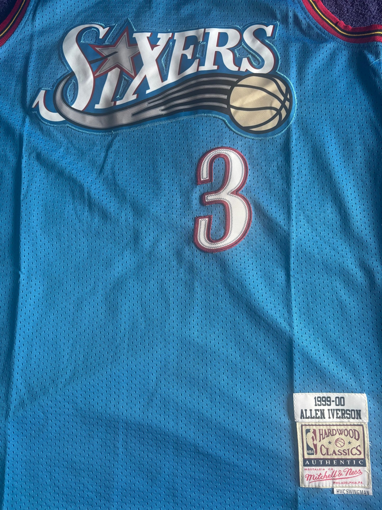 Philadelphian76ers NBA HardWood Classics Basketball Vest Large Iverson 3