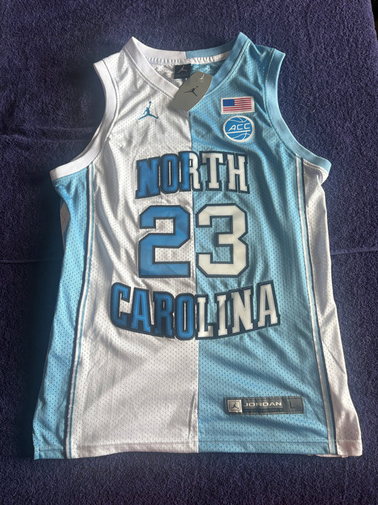 Retro Throwback NCAA Basketball Vest Large North Carolina Tar Heels 23 Jordan 1/2 & 12
