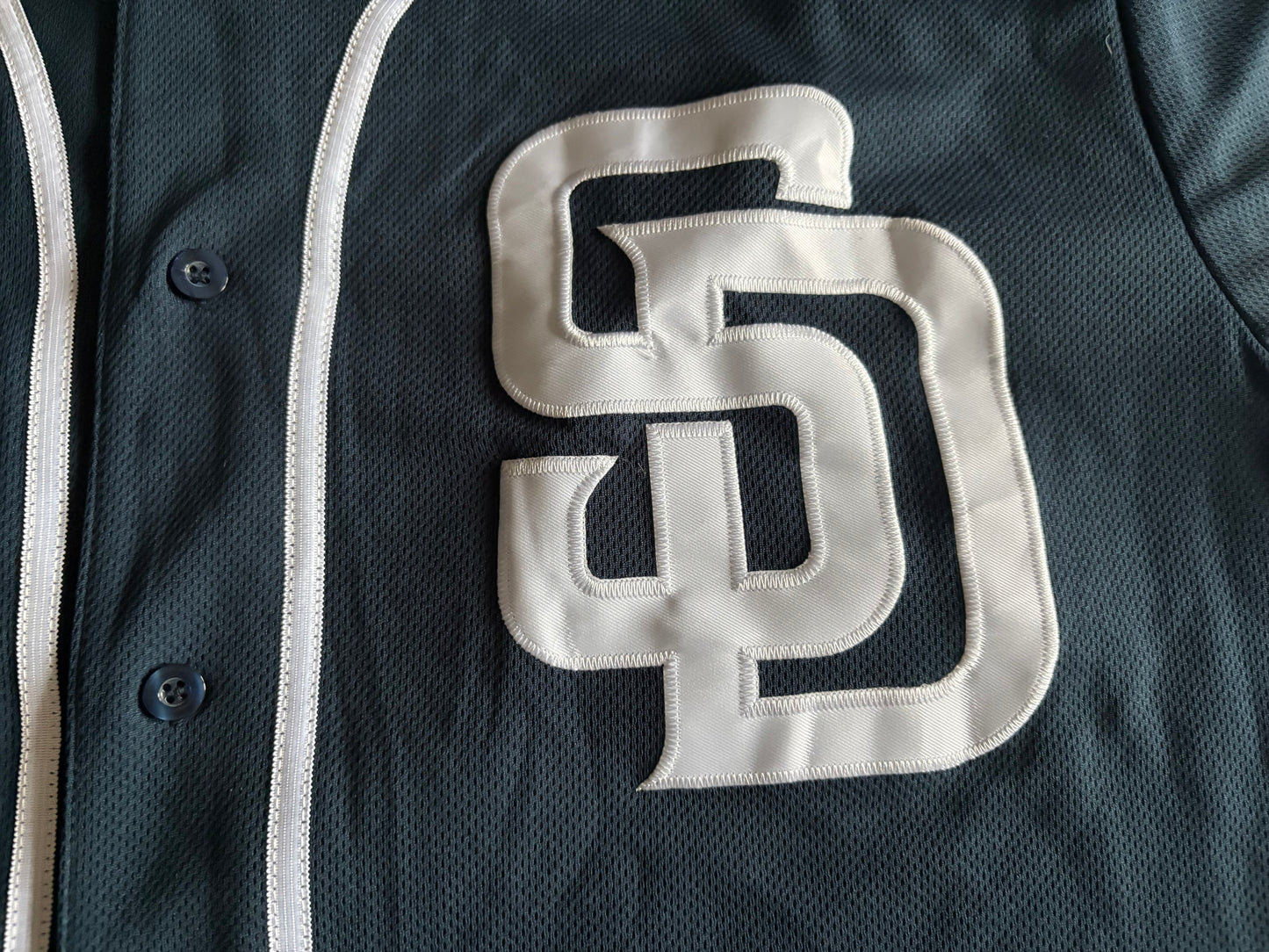 San Diego Padres MLB Baseball Shirt Large Tatis JR 23 Blue