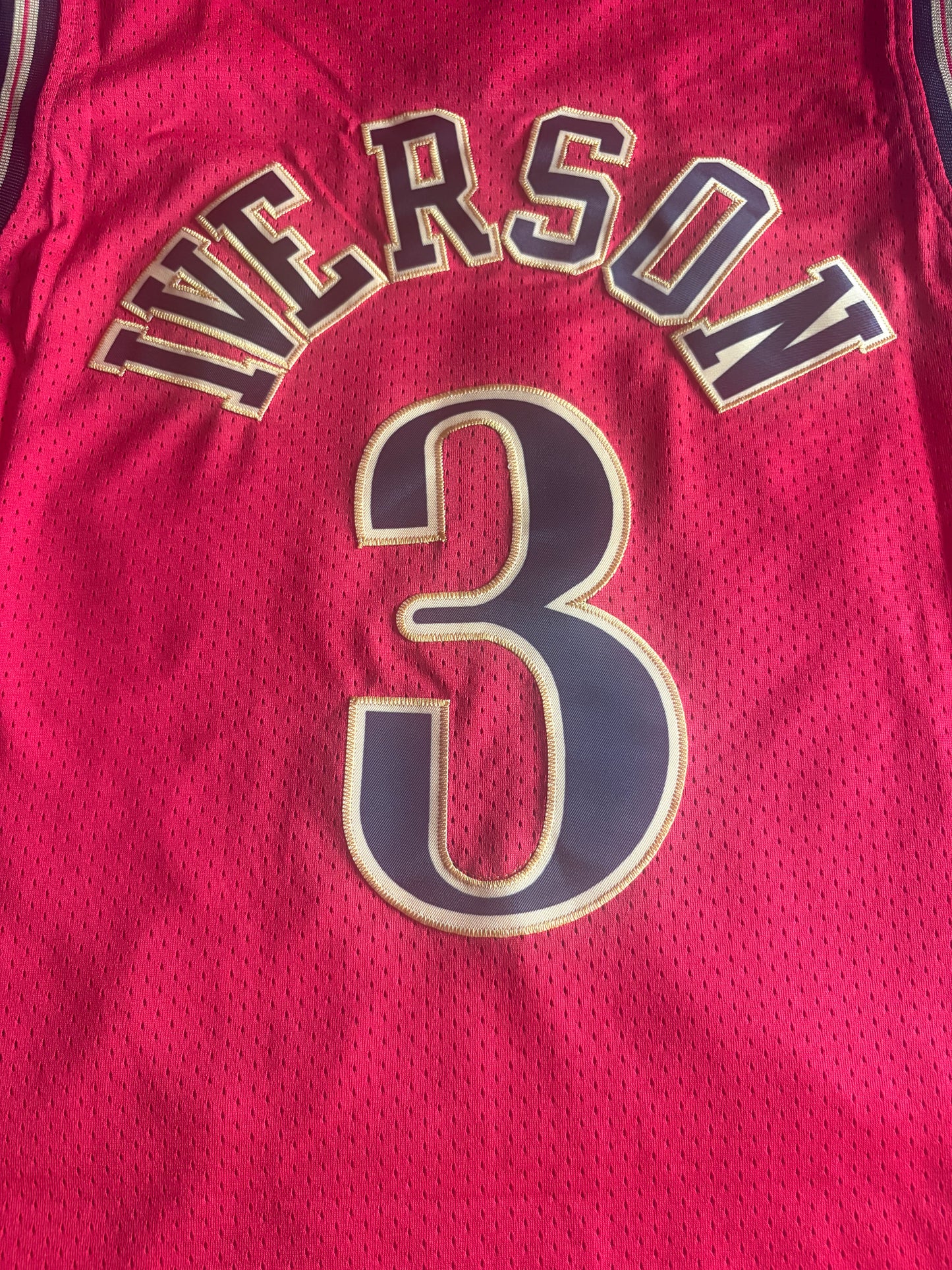 Philadelphian76ers NBA HardWood Classics Basketball Vest Large Iverson 3