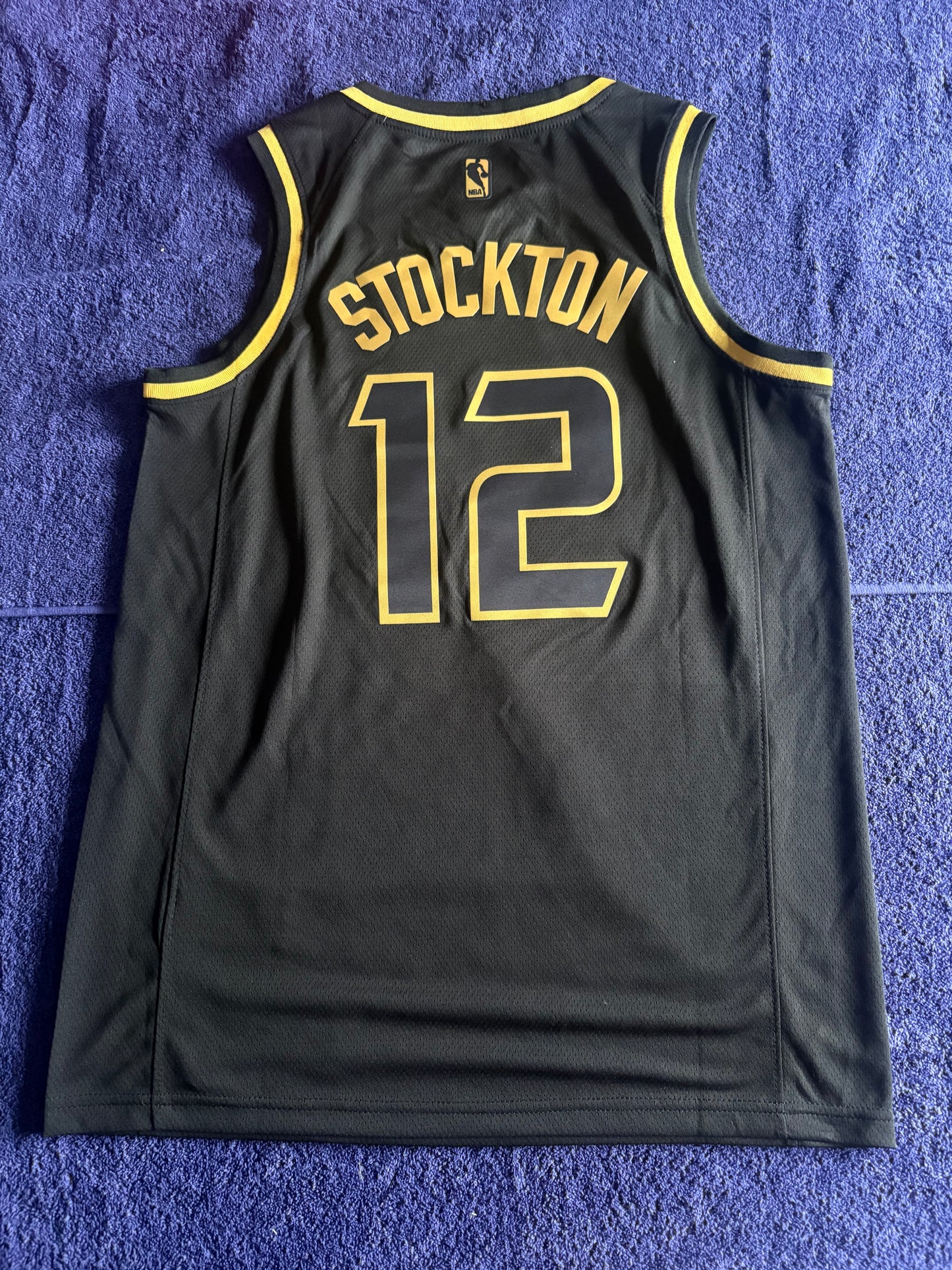 Utah Jazz Fan Retro NBA Basketball Vest Large Stockton 12