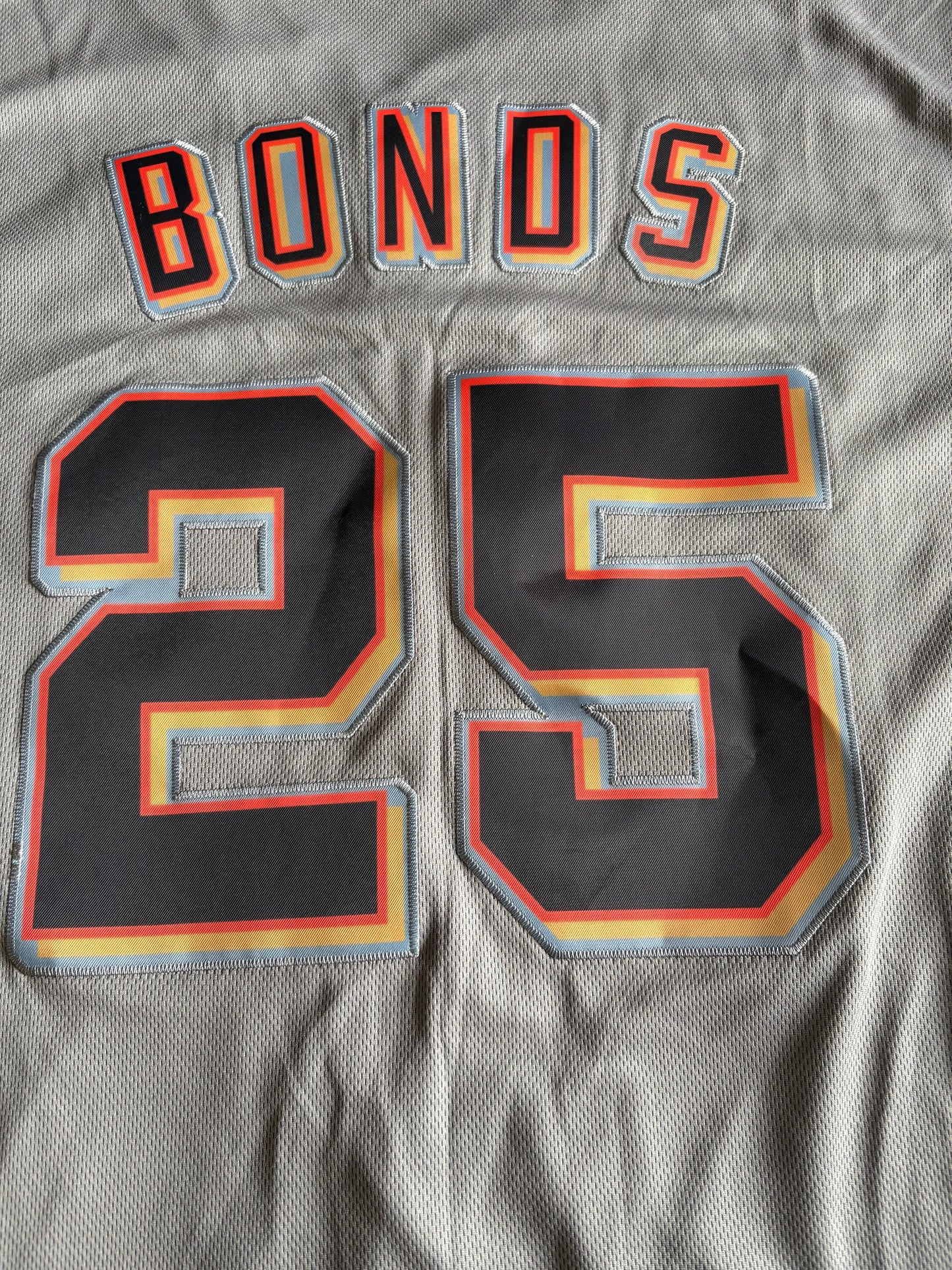 San Francisco Giants MLB Baseball Shirt Bonds 25 Grey XL