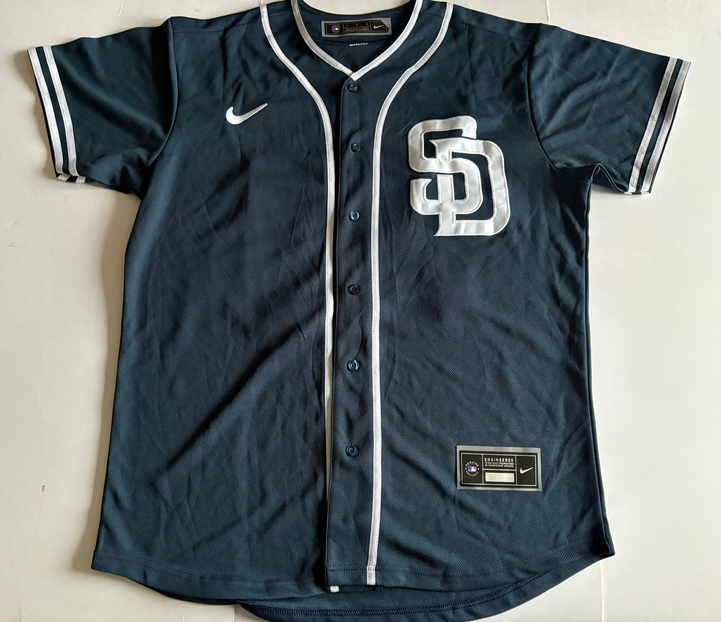 San Diego Padres MLB Baseball Shirt Large Tatis JR 23 Blue