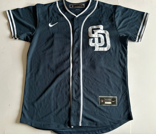 San Diego Padres MLB Baseball Shirt Large Tatis JR 23 Blue