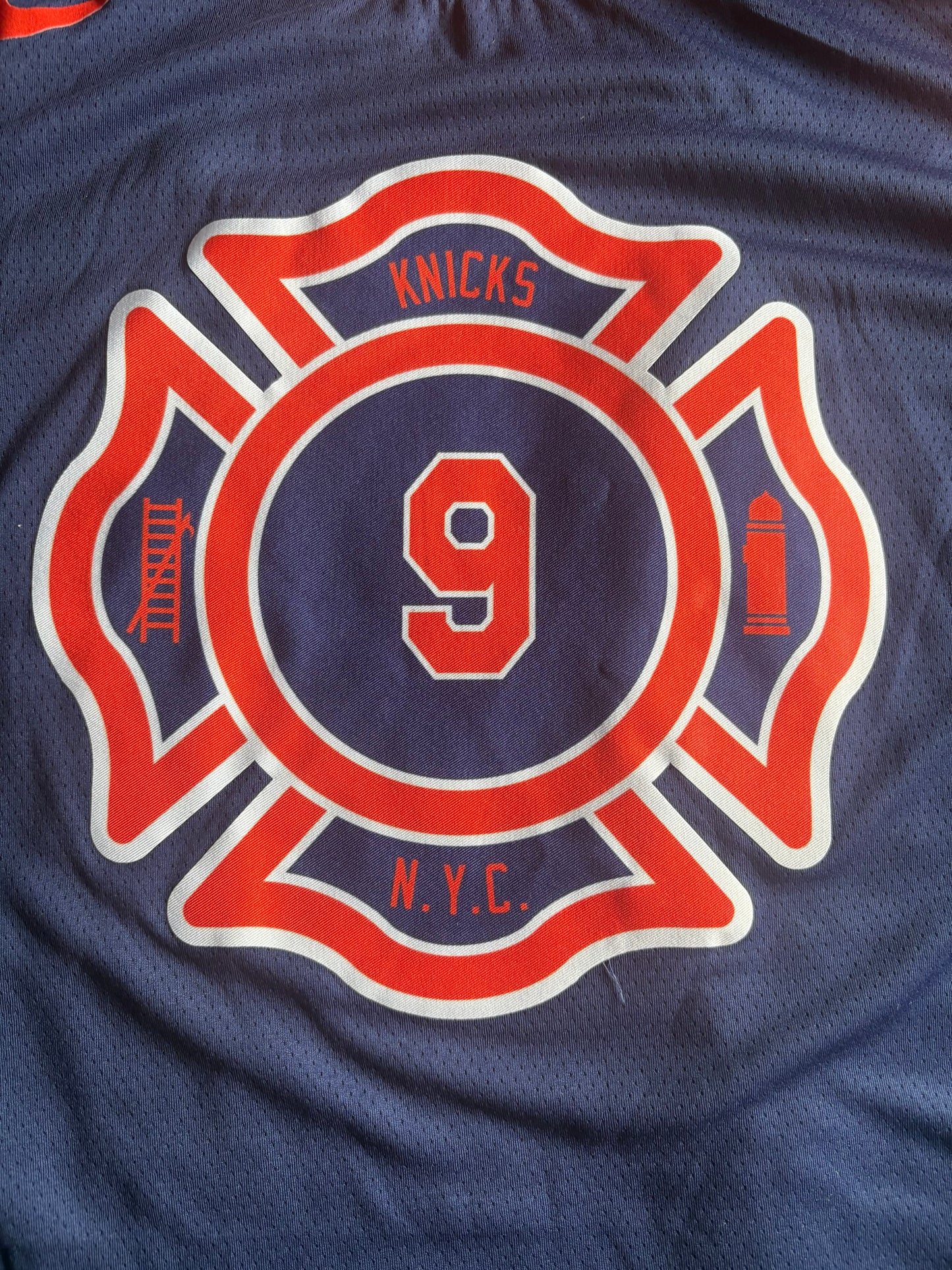 New York Knicks FDNY Fan Retro Barrett 9 Basketball Vest Size 50