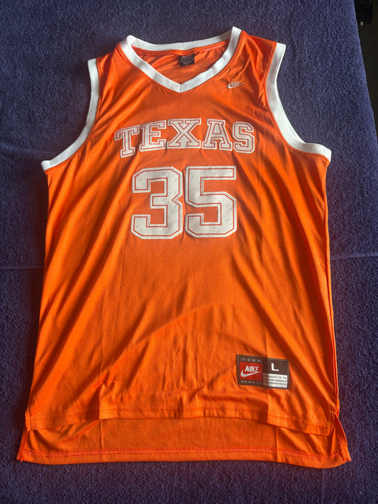 Retro Throwback NCAA Basketball Vest Large Texas Longhorn 35 Durant