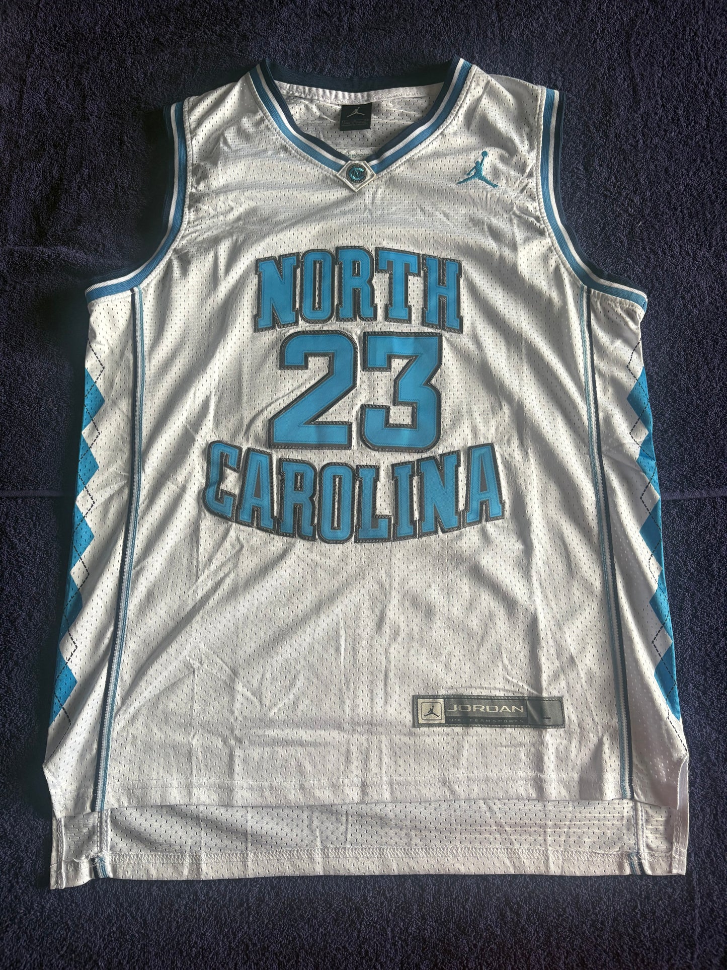 Retro Throwback NCAA Basketball Vest Large North Carolina Tar Heels 23 Jordan