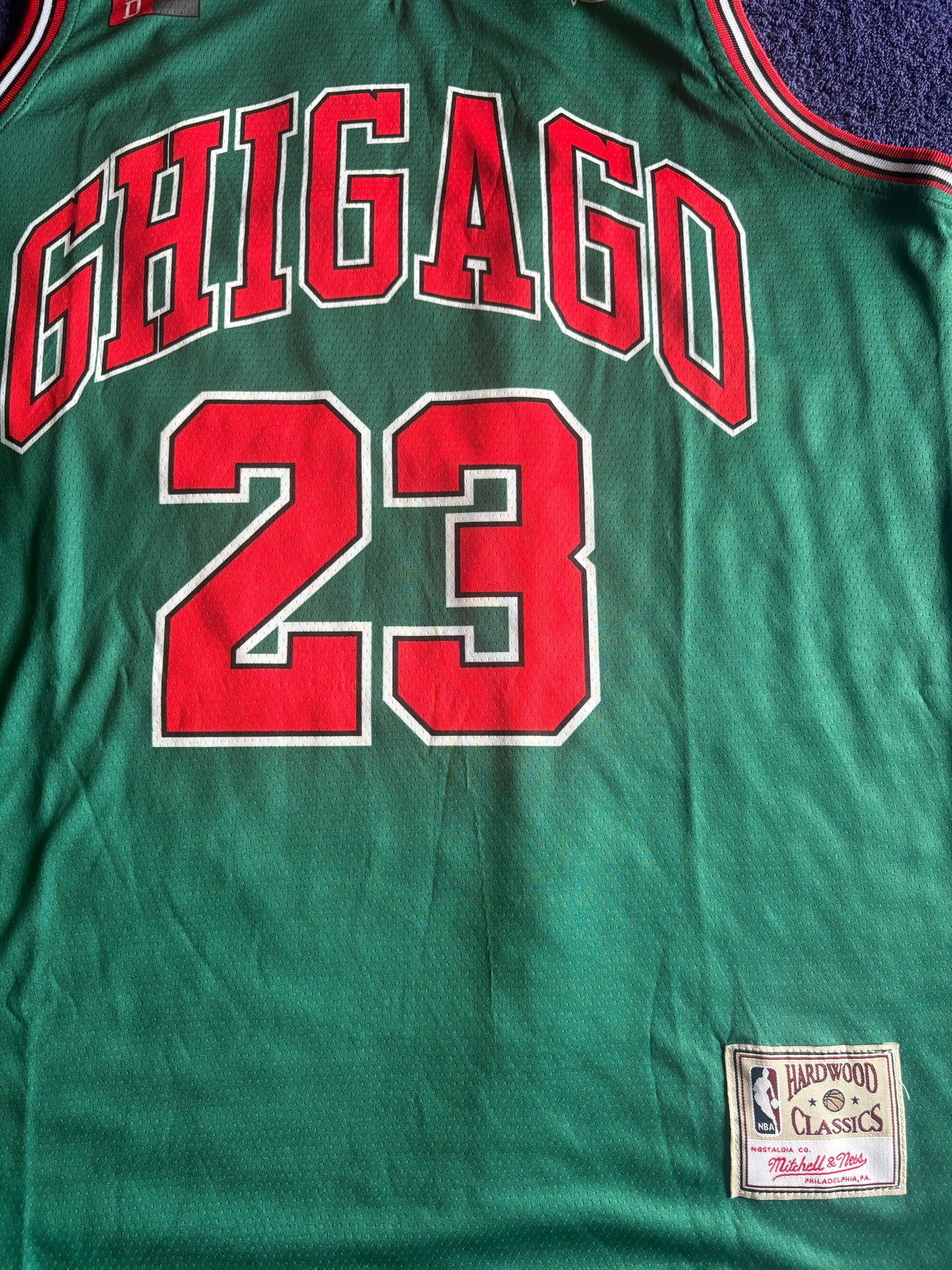 Chicago Bulls M&N NBA HardWood Classics Basketball Vest Large Jordan 23