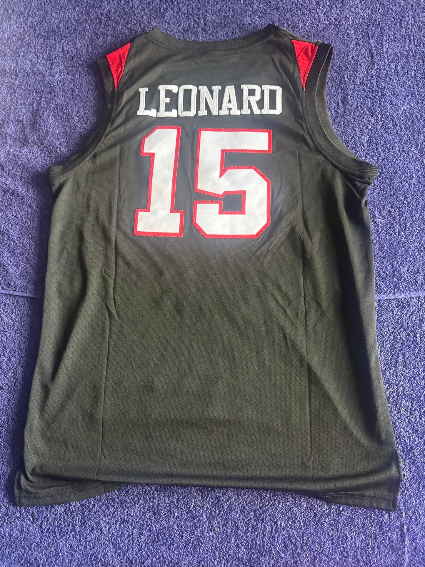 Retro Throwback NCAA Basketball Vest Large San Diego State 15 Leonard