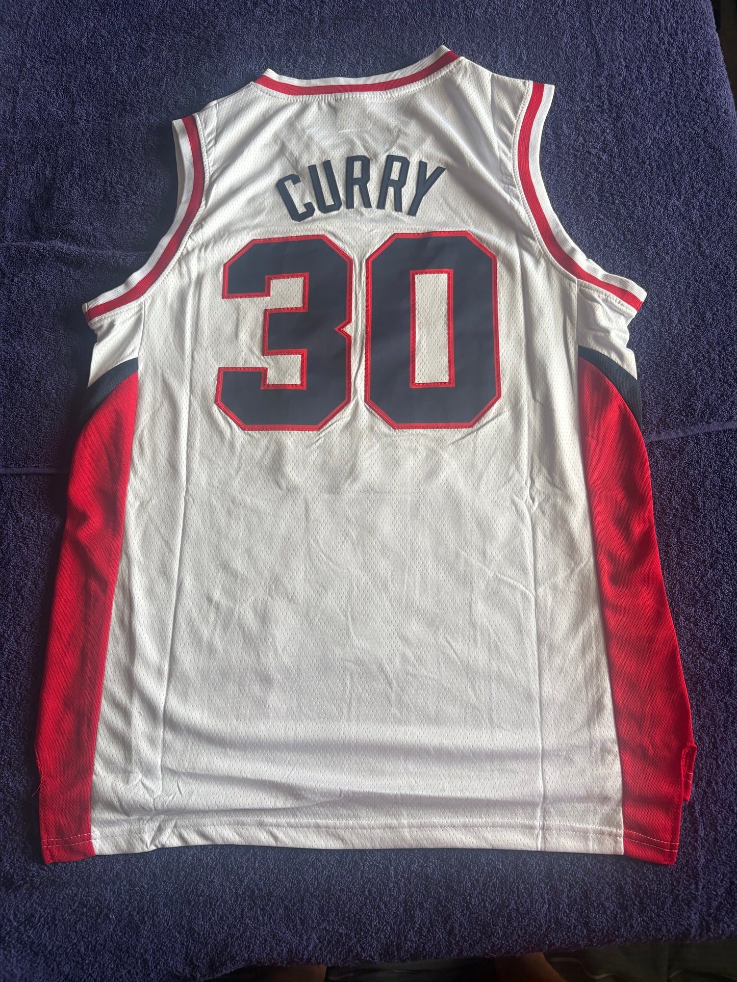 Retro Throwback NCAA Basketball Vest Large Davidson 30 Curry