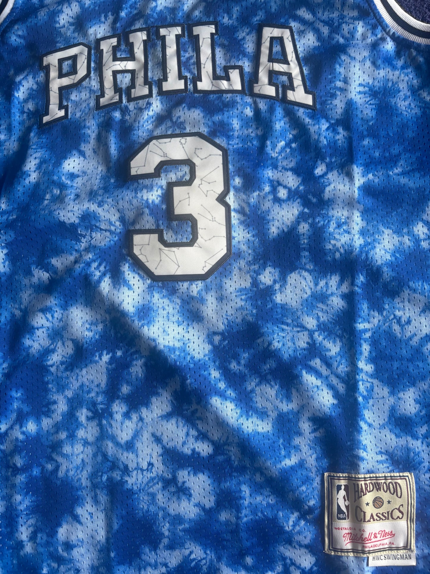 Philadelphian76ers NBA HardWood Classics Basketball Vest Large Iverson 3