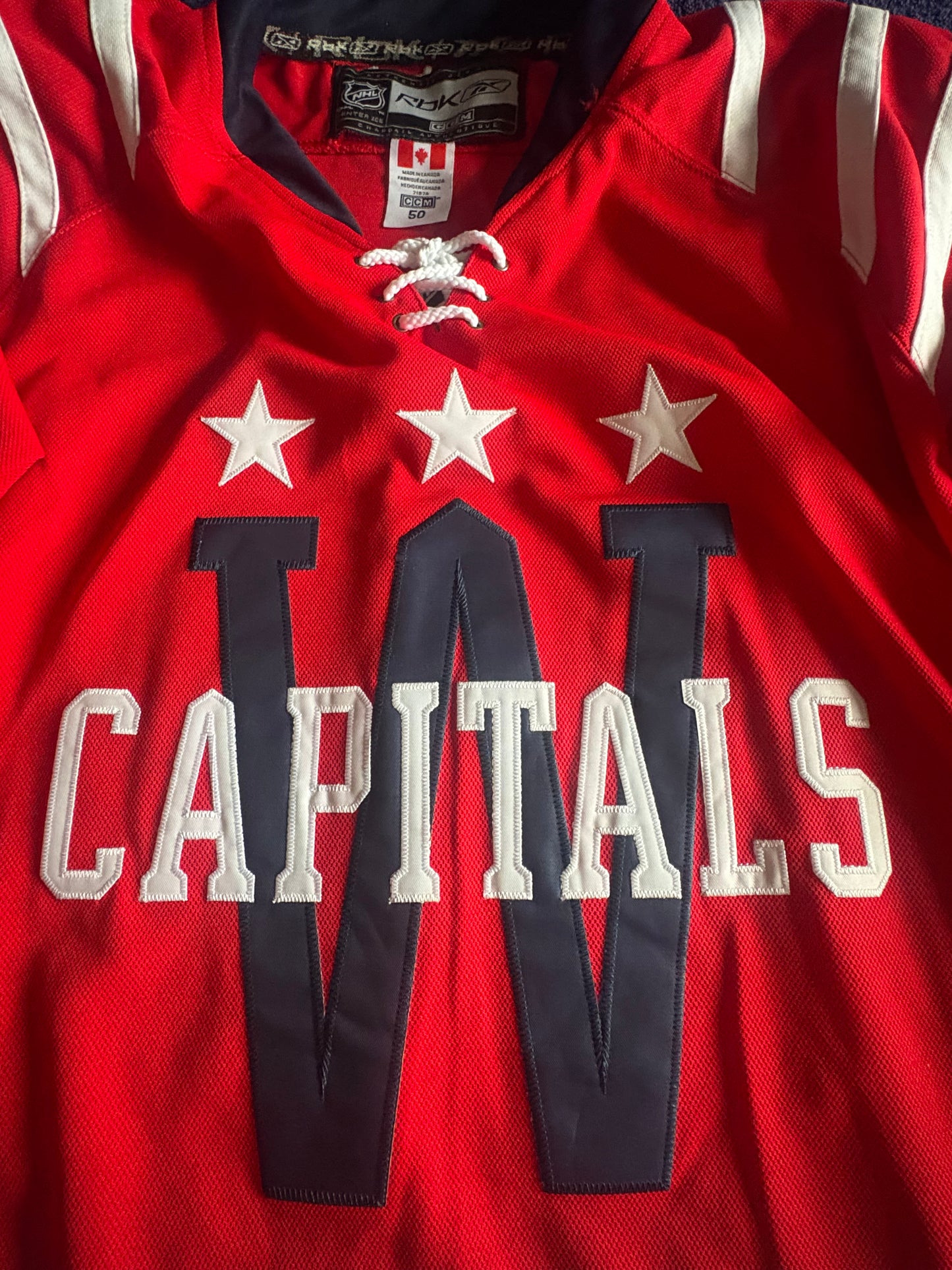 CCM Reebok Washington Capitals NHL Hockey Shirt Size 50 Oshie 77