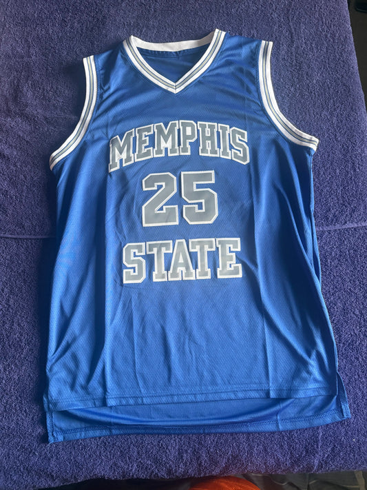 Retro Throwback NCAA Basketball Vest Large Memphis State 25 Hardaway